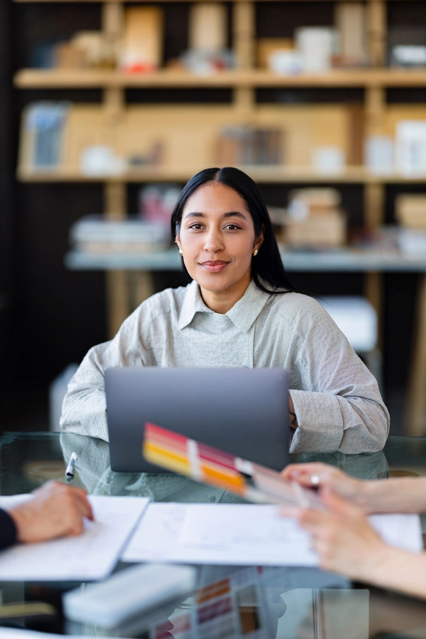 Project leadership in a client meeting